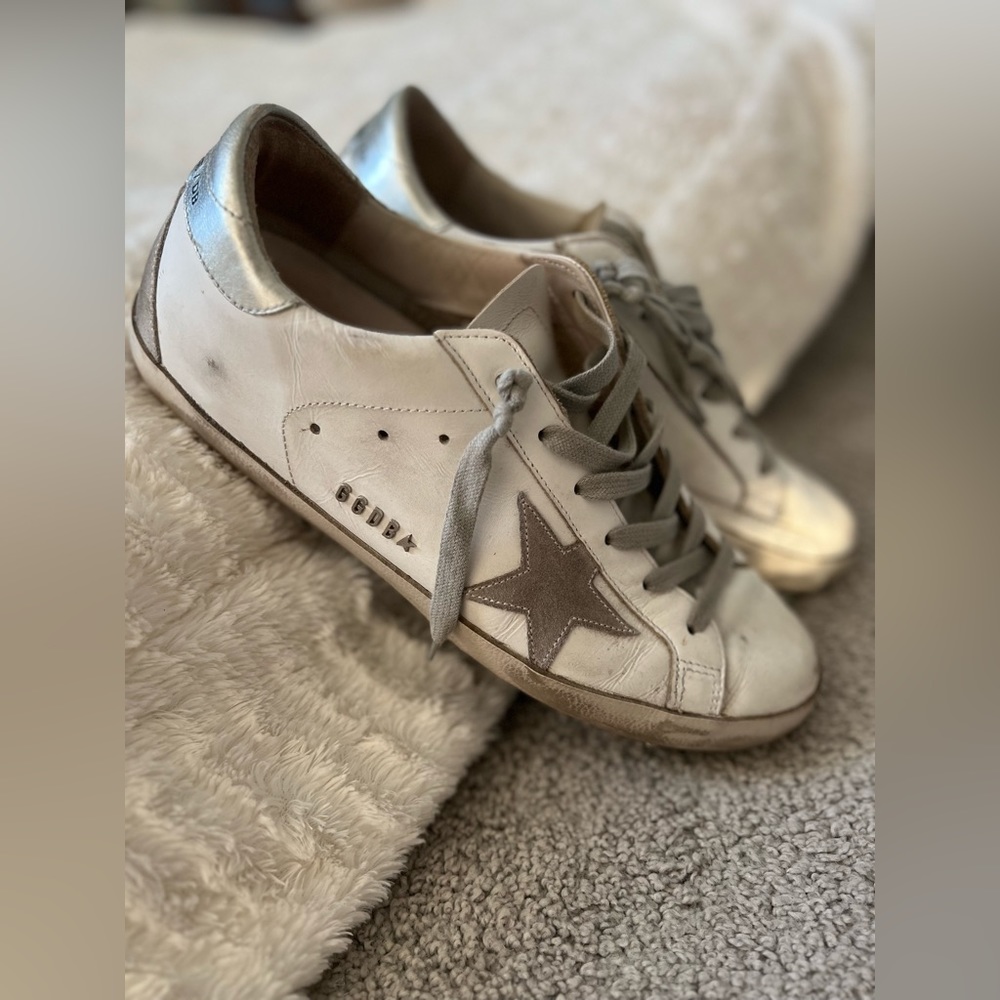 SOLD Golden Goose Super-Star with Silver Heel EU41